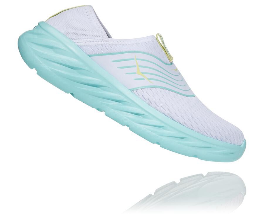 Sandalias Hoka One One Mujer Blancos/Azules - Ora Recovery - CWFT36895